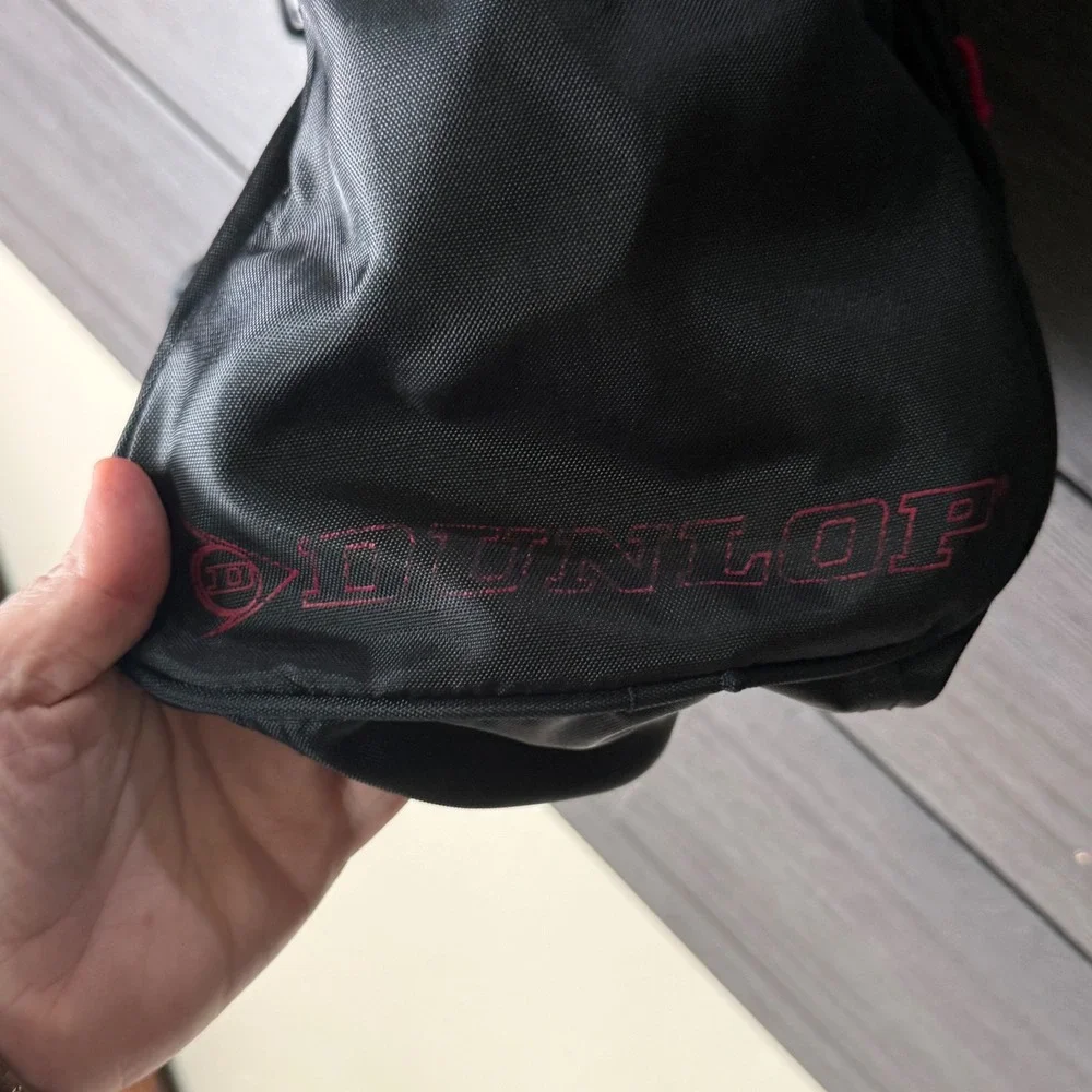 Vintage Dunlop Black Teal Nylon Duffel Gym Travel Bag Shoulder Strap 90s